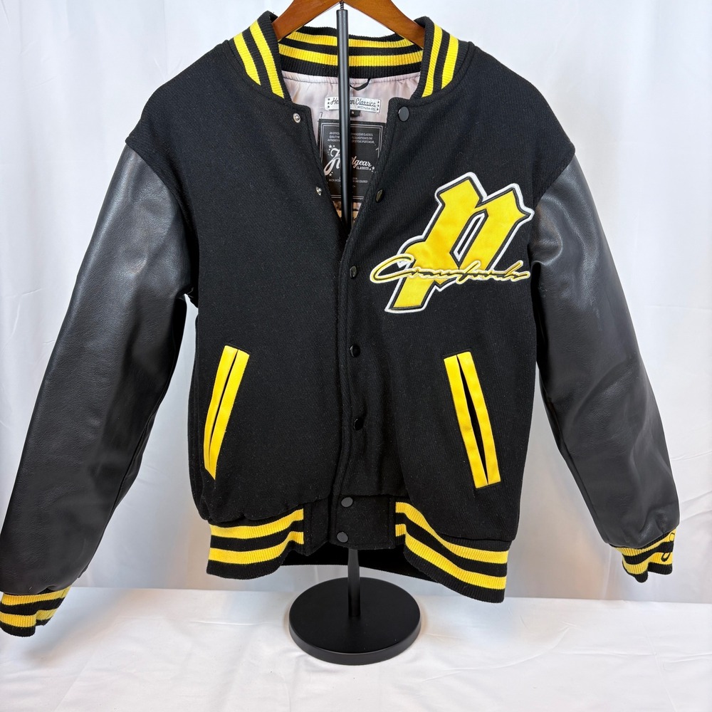 Headgear Classics Pittsburgh Crawfords Negro League Varsity Wool Jacket Black S